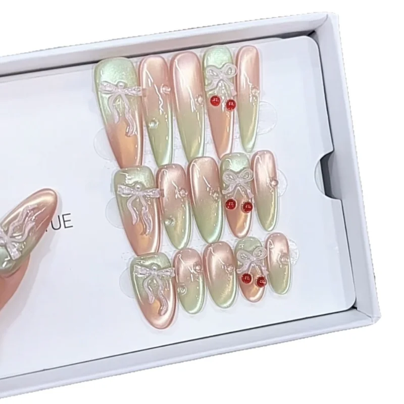 

Hand-worn nail summer new summer cherry pure hand-kneaded three-dimensional butterfly cherry nail sticker