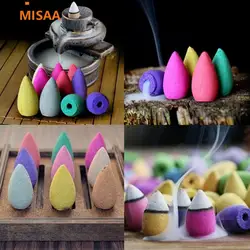 Mixed Waterfall Smoke Backflow Natural Incense Cone Incense Sandal Lavender Multi Scented Suitable for Places Tea Room Yoga Room