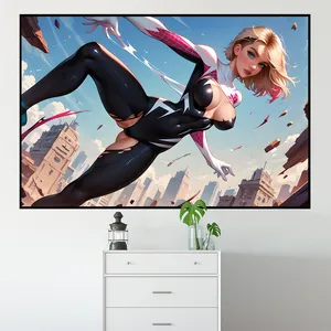 Anime Kartun Superhero Seksi Gwen Kanvas Poster Lukisan Dekoratif Uncensored HD Cetak Dinding Seni NSFW Rumah AI Lukisan Seni Mural 12 kanvas hentai penjualan terbaik - №