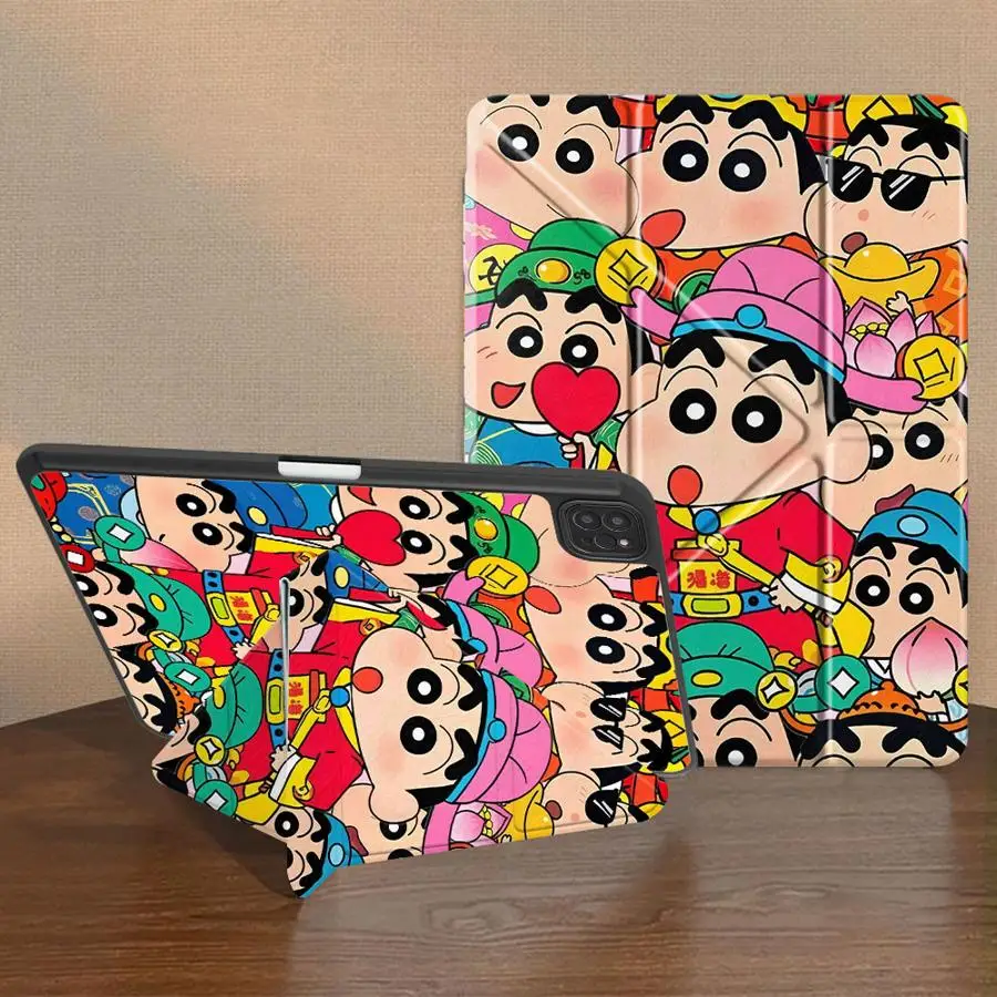 capa-protetora-para-tablet-crayon-shin-chan-deus-da-riqueza-para-ipad-air-4-5-m3-m2-1-2-m4-11-polegadas-pro-2025-mini-6-7-pro-11ª-10ª-9ª-geracao