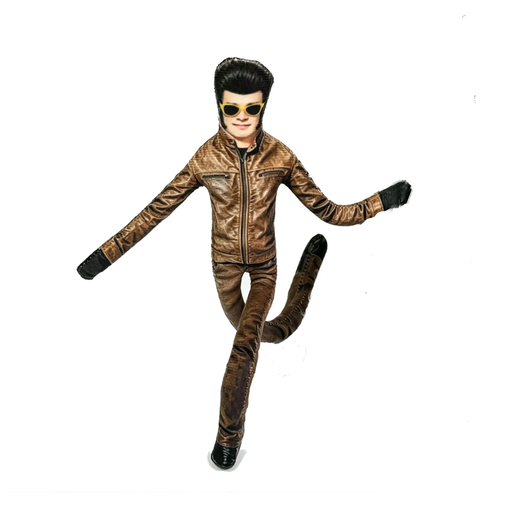 Novelty Elvis Abstract Funny Bendable Plush Doll, Wire Skeleton Pose‑able Stuffed Toy, Collectible Figure Merchandise view 6