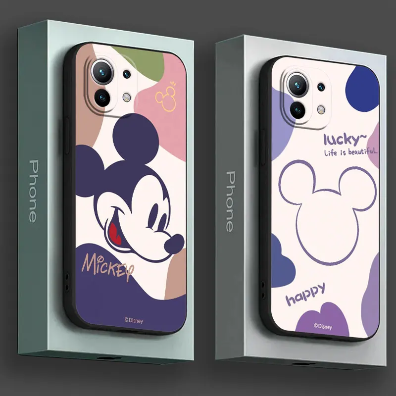 

Cartoon Mickey Mouse Disney Phone Case For Xiaomi 14T 13T 12T 11T 10T 14 Pro Mi 11 Lite Poco X3 X4 X5 X6 M5 F5 F6 Pro Soft Cover