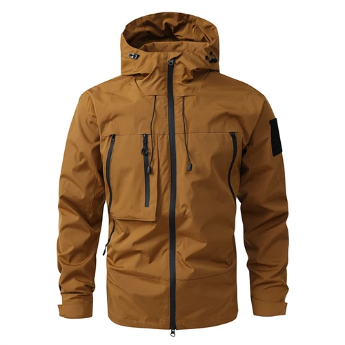 Chaquetas de esquí de montaña de otoño para hombre, cortavientos para exteriores, abrigos con capucha para senderismo, chaquetas impermeables para escalar, ropa impermeable