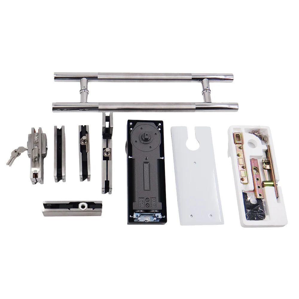 322 Glass Door Floor Spring Handle Glass Door Clip Set Patch Accessories Hinge Hydraulic Self-closing Floor Hinge