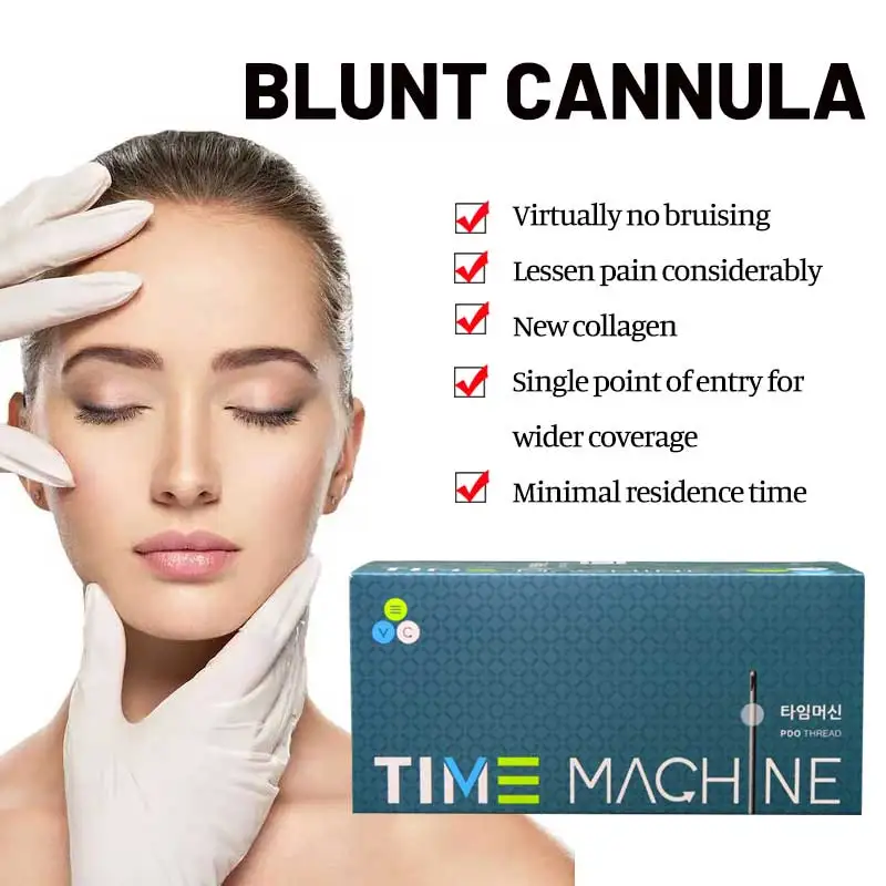 Cânula para enchimento, boa flexibilidade, indolor, micro-ponta, agulha cega, tecnologia coreana, 22G, 25G, 27G, 50mm, 10-100Pcs