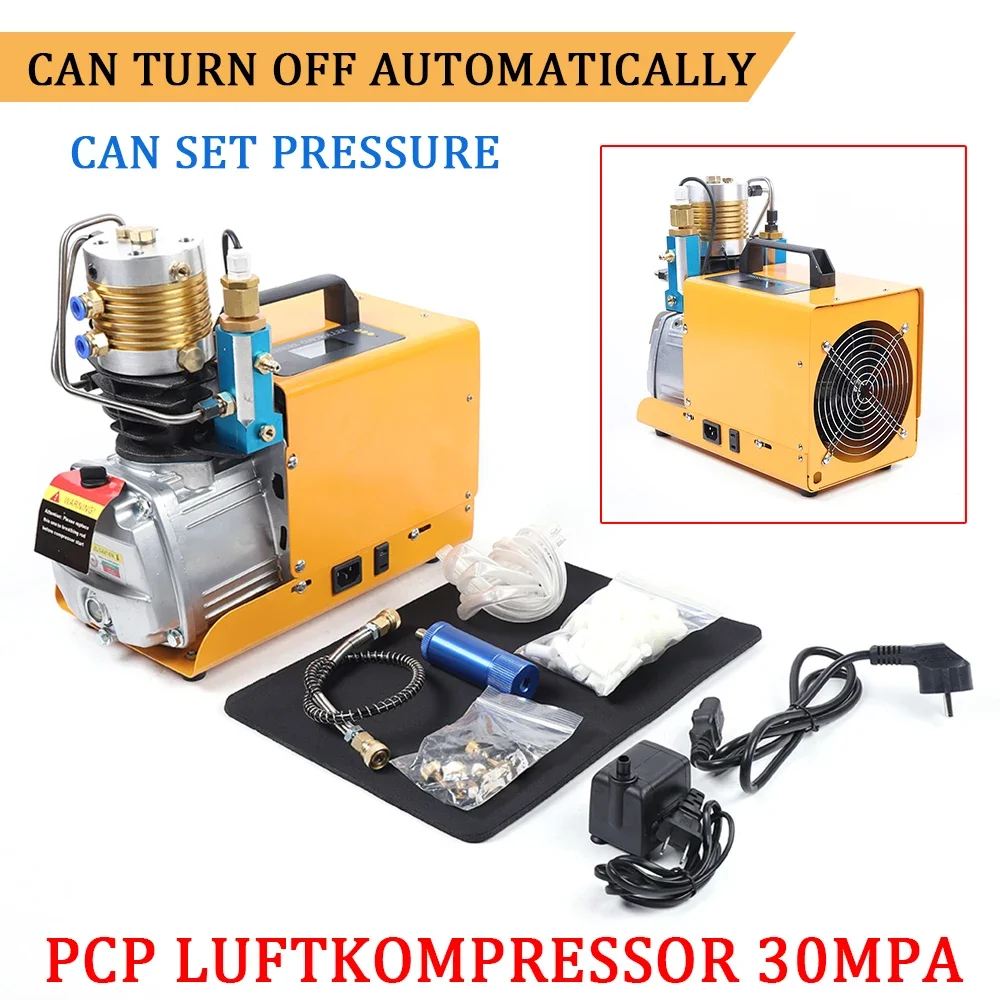 For  4500PSI Electric Air Compressor Pump Paintball Airgun High Pressure Auto Stop Electric High Pressure Air Compressor Pump