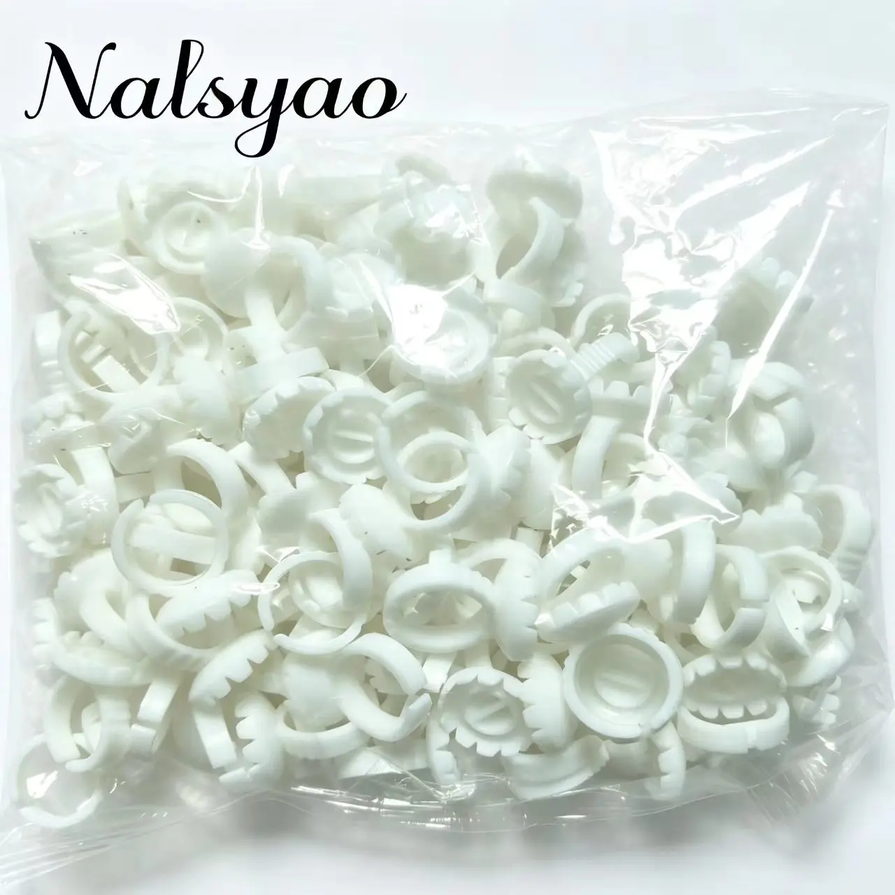 CNK 100PCS Wimpern Kleber Fan Tasse Ringe Halter Container für Wimpern Verlängerung Tattoo Pigment Tasse Lash Werkzeug Zubehör Liefert – Detail 1