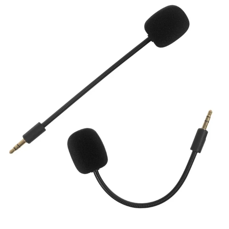 Microfone de jogo de substituição 3.5mm microfone para barracuda x gaming headset com cancelamento de ruído microfone capa de espuma 24bb