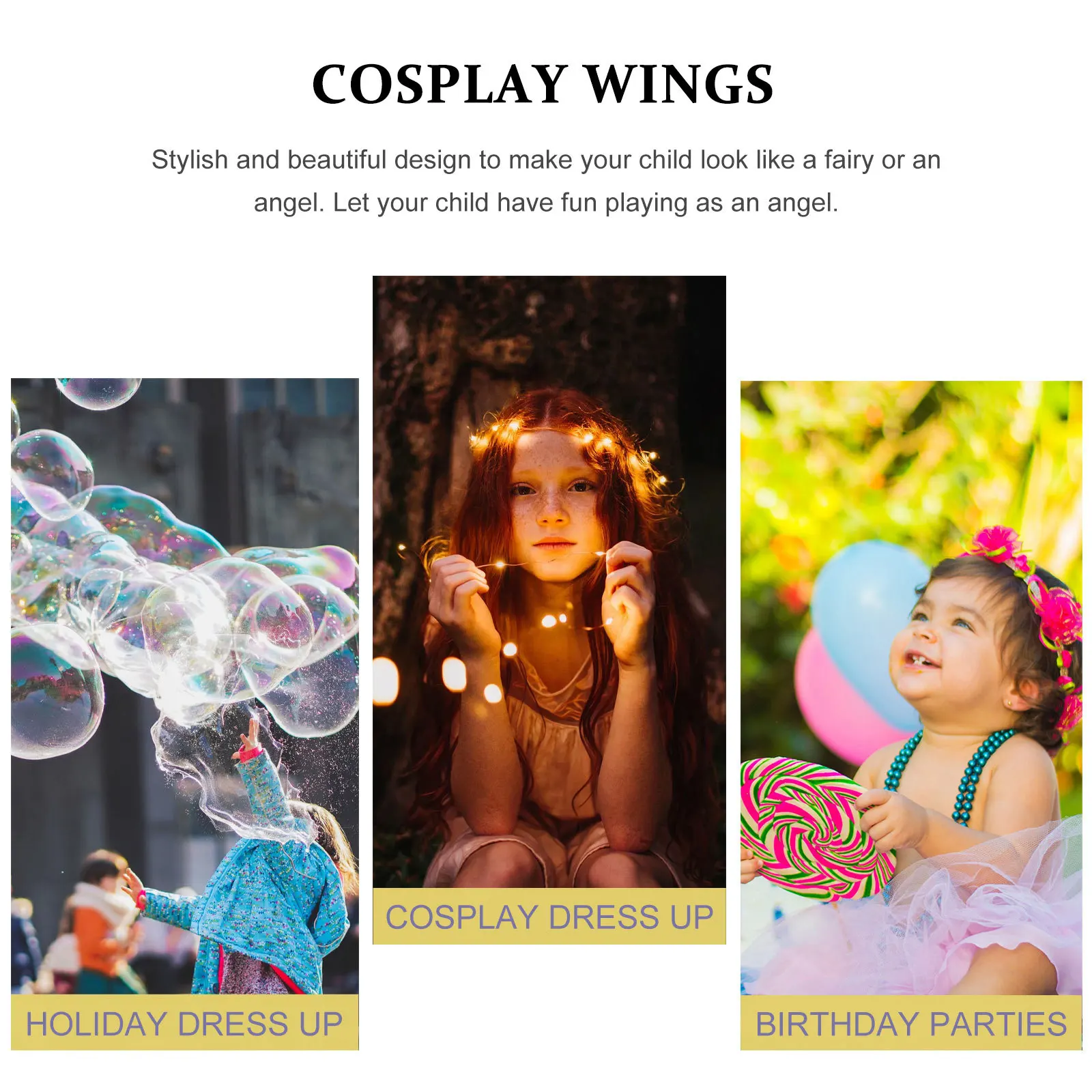 Engelsflügel-Kostüm, Halloween, Cosplay-Requisiten, leichtes Papppflaume, einfach zu kombinierendes Delphinium-Flugzubehör