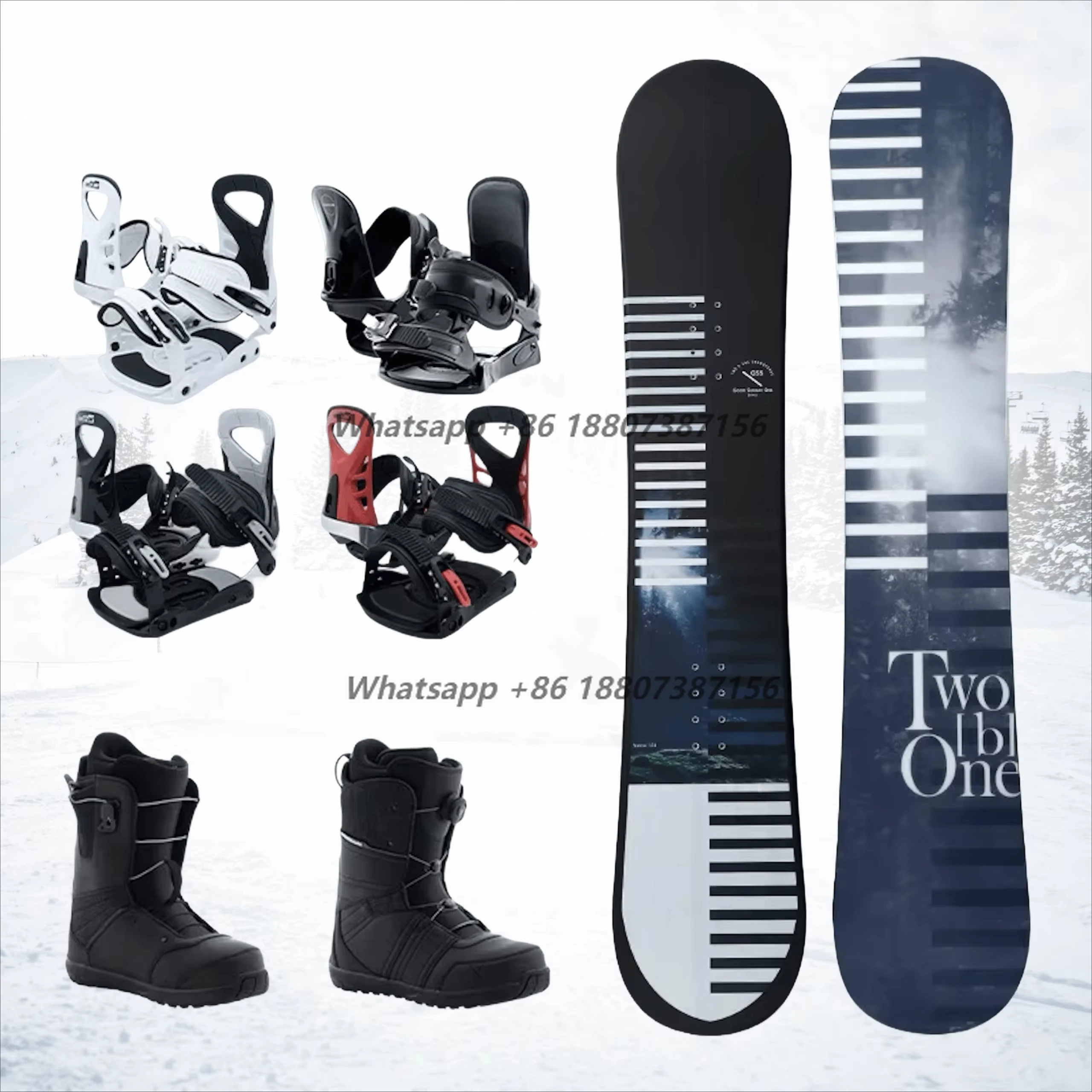

Women's & Men's Beginner All-Mountain Snowboard Boots & Bindings Set Winter Camber Medium Soft Flex All-Terrain In-Stock