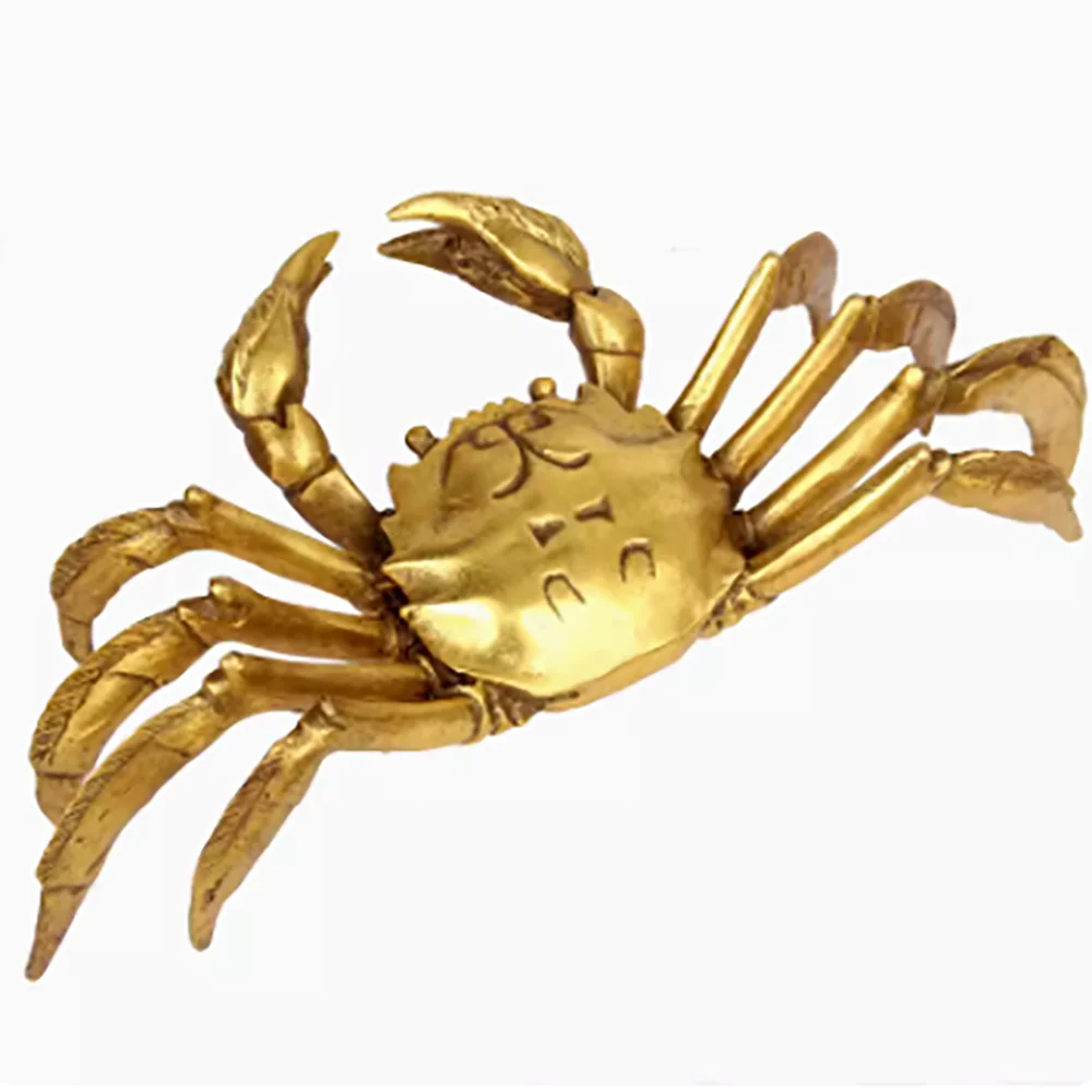 

Brass crab handicraft, living room, TV cabinet, foyer, office desk decoration