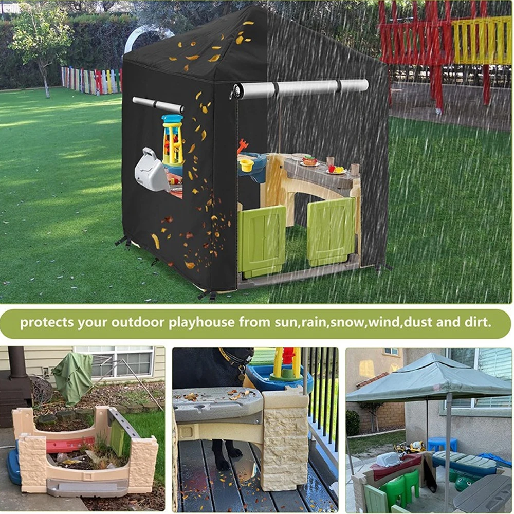 420D Oxford Cloth Playhouse Cover, Kids Playhouse Cover for Outdoor Waterproof Sun Protection Dust