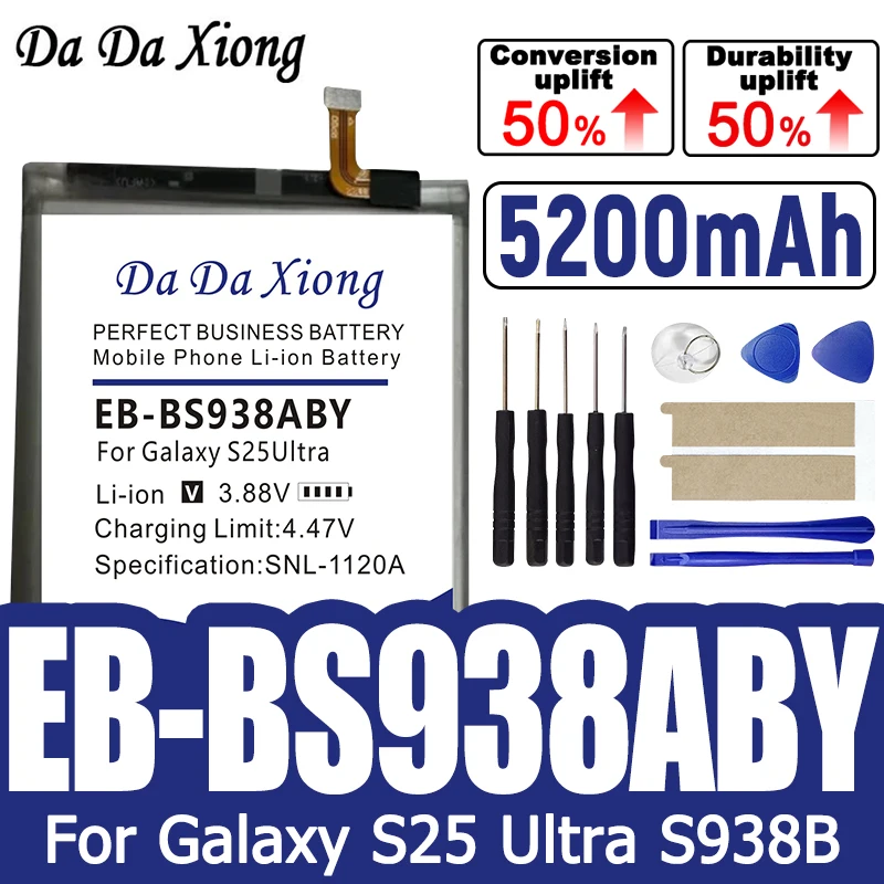 

High-Quality 5200mAh EB-BS938ABY For Samsung Galaxy S25 Ultra S938B S938N S938W S938U S938Q S938D S938J SCG32 Batteries