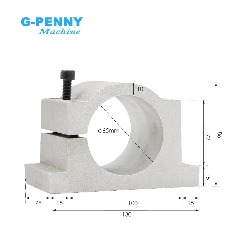 Diameter 65mm Cast Aluminium Clamp of cnc spindle motor spindle mount bracket clamp cnc machine tool spindle