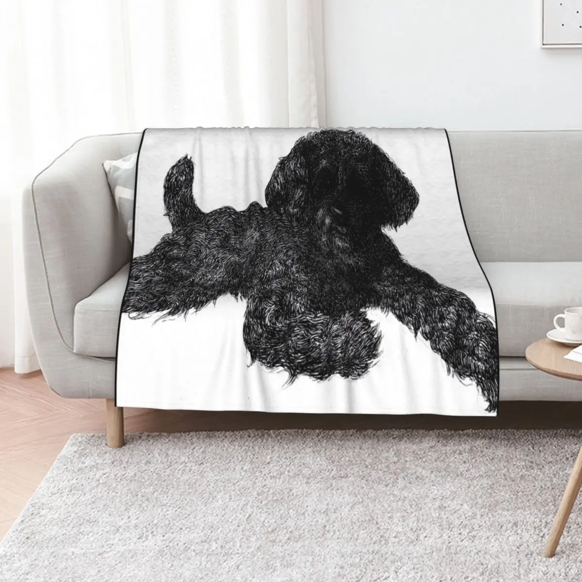 An Adorable Black Cockapoo Throw Blanket Softest Blankets For Bed Plush Loose Personalized Gift Blankets