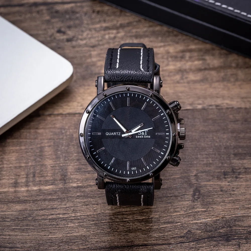 Creative Men's Gift Set With Box Watches Bracelet Set Beautifully Packaged Casual Quartz Wristwatches Male Clock Gifts For Men