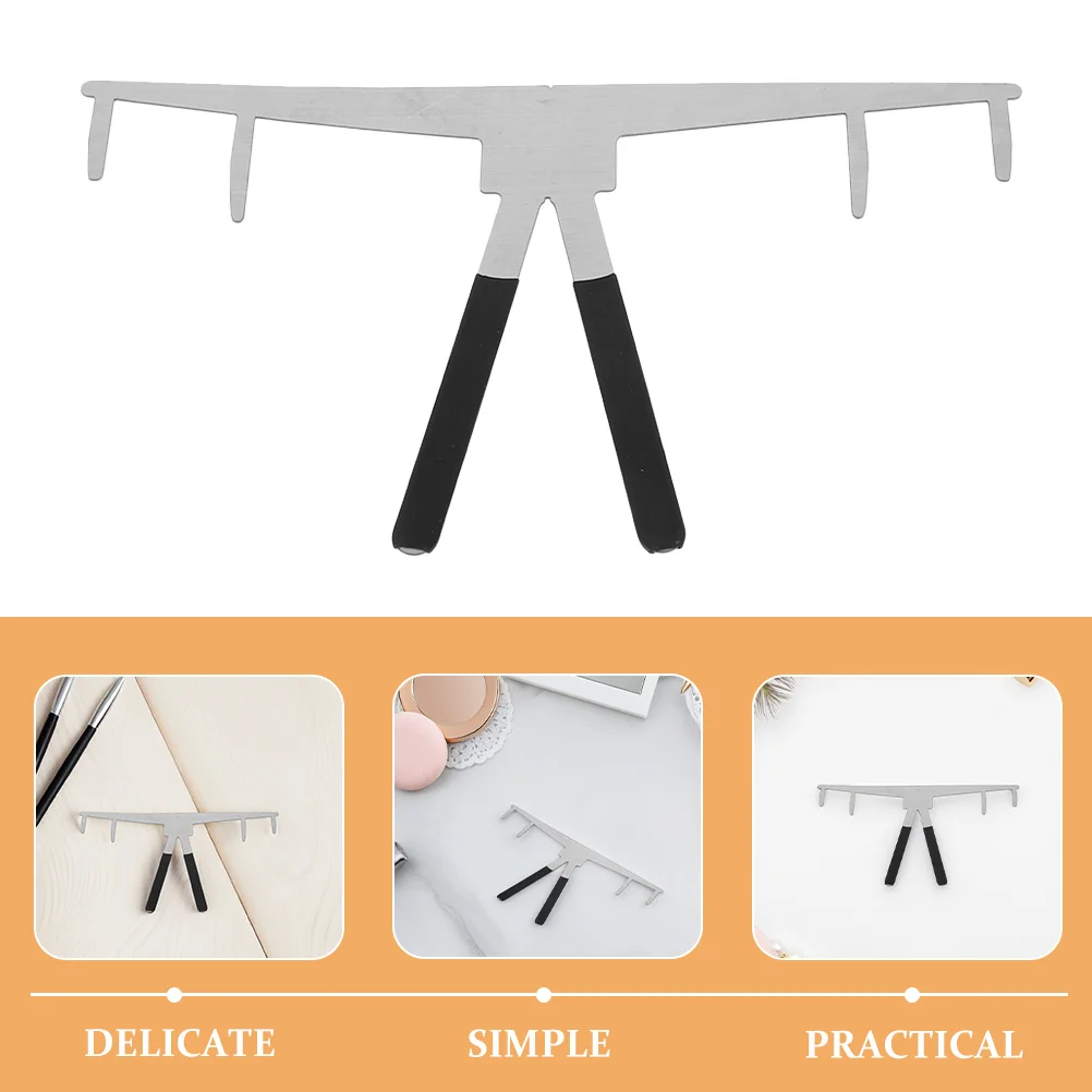 2pcs Stainless Steel Eyebrow Ruler Precision Brow Shaping Tool Symmetrical Mapping Guide For Eyebrow Measurement Stencil
