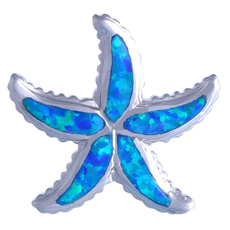 

JLP-638 Opal round Ear Studs Starfish Design Ms. Jewelry Gift Playful And Beautiful Earring for Women