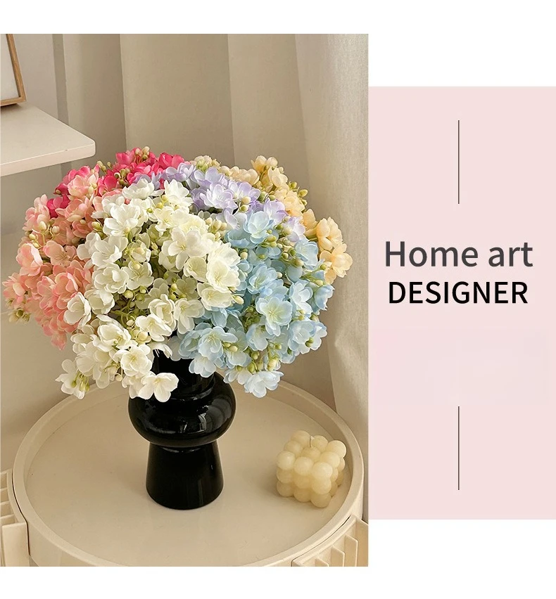 4PC/Bündel Künstliche Jasmin Blumen Bouquet Hochzeit Blume Esstisch Gefälschte Blumen für Home Hotel Frühling Hochzeit Vase Dekor – Detail 8
