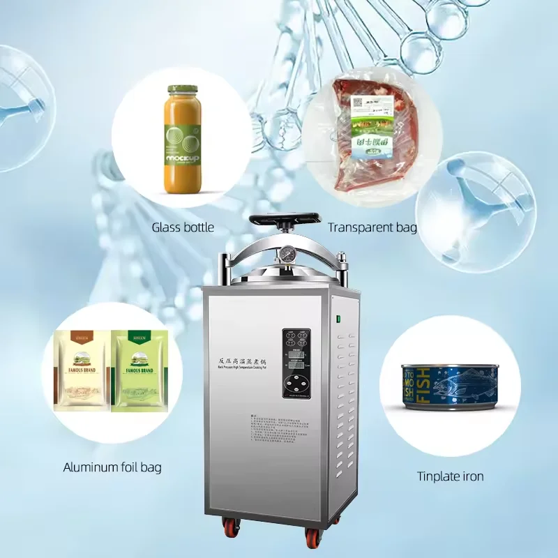 Industrial Vertical Stainless Steel Autoclave Machine Disinfection Equipment Sterilizer 50L 100L 150L