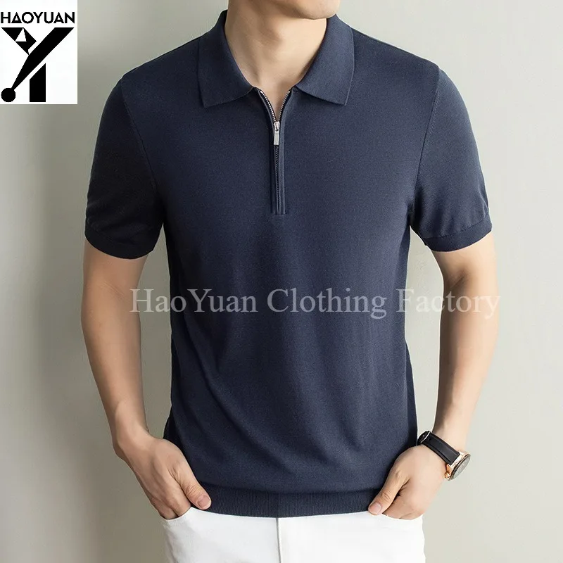 Men's Half Zipper Short Sleeve Breathable Casual Loose Outdoor Cycling Hiking Camping Travel Training Home Men's Fitness T-shirt