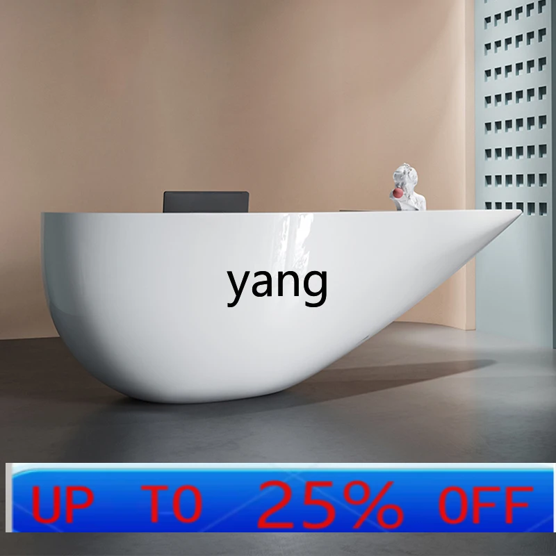 

Современная стойка ресепшн для салона красоты, оригинальный дизайн, модный и стильный барный стол из стеклопластика для компаний