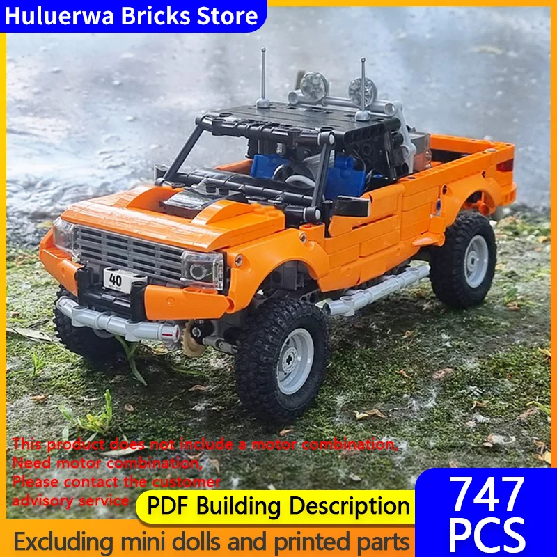 

Модель скоростного гоночного автомобиля MOC, строительные кирпичи, терракотовый пикап, модульная технология, детские праздничные подарки, сборка игрушек, костюм