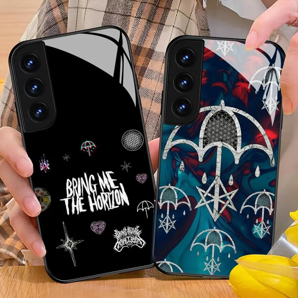 Bring M-me The Horizons Phone Case For Samsung Galaxy S24 S26 S25 S23 S22 S21 S20 FE Edge Plus Ultra Black Glass Cover