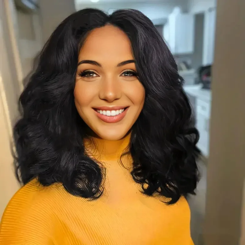 Trendy African Front Lace Long Curly Wig, Center Part Ethnic Style Hair Wigs for Women