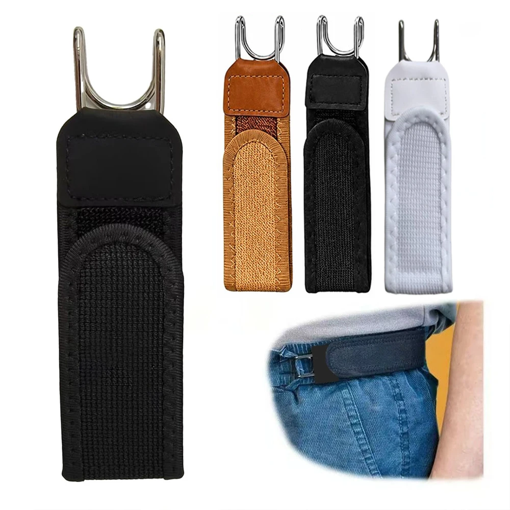 Neuester verstellbarer, schnallenloser Gürtel mit elastischem Haken und Metallverschluss – Geschenk für Herren, Freizeitgürtel ohne Schnalle – Detail 1