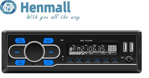 

HENMALL Car MP3 Player D3300 1 Din Bluetooth Stereo Support AUX/USB/TF Card In Dash