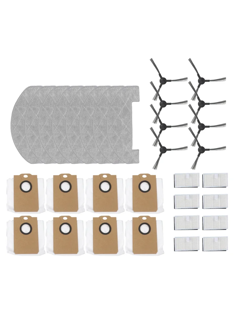 Complete Replacement Package for MAX Robot Vacuum with Side Brush Filter Mop Cloth and Dust Bag for Optimal Performance