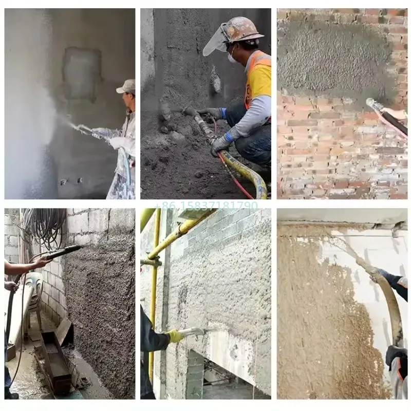 Construction Plaster Spraying Machine Small Wall Plaster Smoothing Machine Automatic Mortar Spray Machine Plaster for Romania