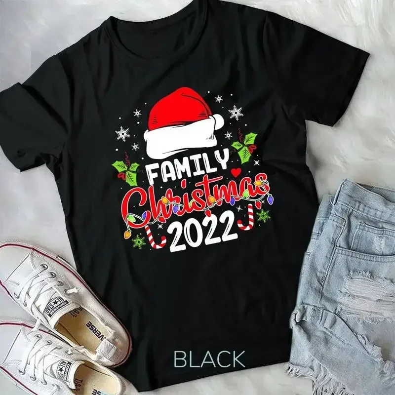 Family Christmas 2022 Matching Shirts Squad Santa Elf Funny Unisex T shirt