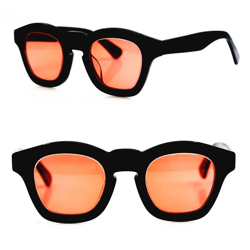 BETSION Retro Acetate Reading Red Lens Sunglasses Unisex Thick Black+100 +125 +150 +175 +200 +225 +250 +275 +300 +325 +375