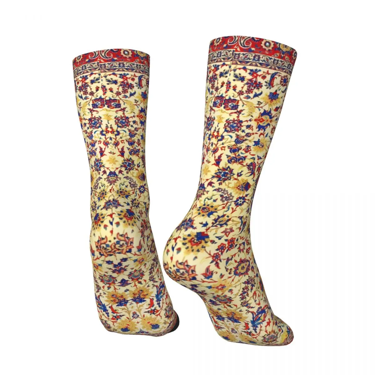 Retro Isfahan Antique Persian Carpet Print Men's compression Socks Unisex Harajuku Pattern Printed Novelty Crew Sock