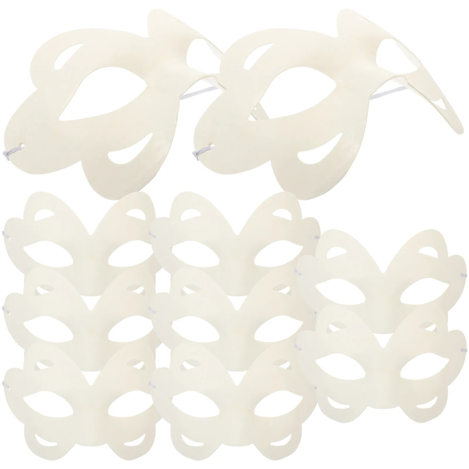 10Pcs Blank Masks DIY Unpainted Masquerade Mask for Halloween Party Craft Decor Blank Masks to Decorate Party Mask
