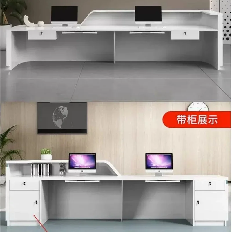 مكاتب الاستقبال الفاخرة مكتب مكتب المدرسة الحديثة مكتب الاستقبال الحديث أمين الصندوق الجمالية Mostrador Negocio الأثاث