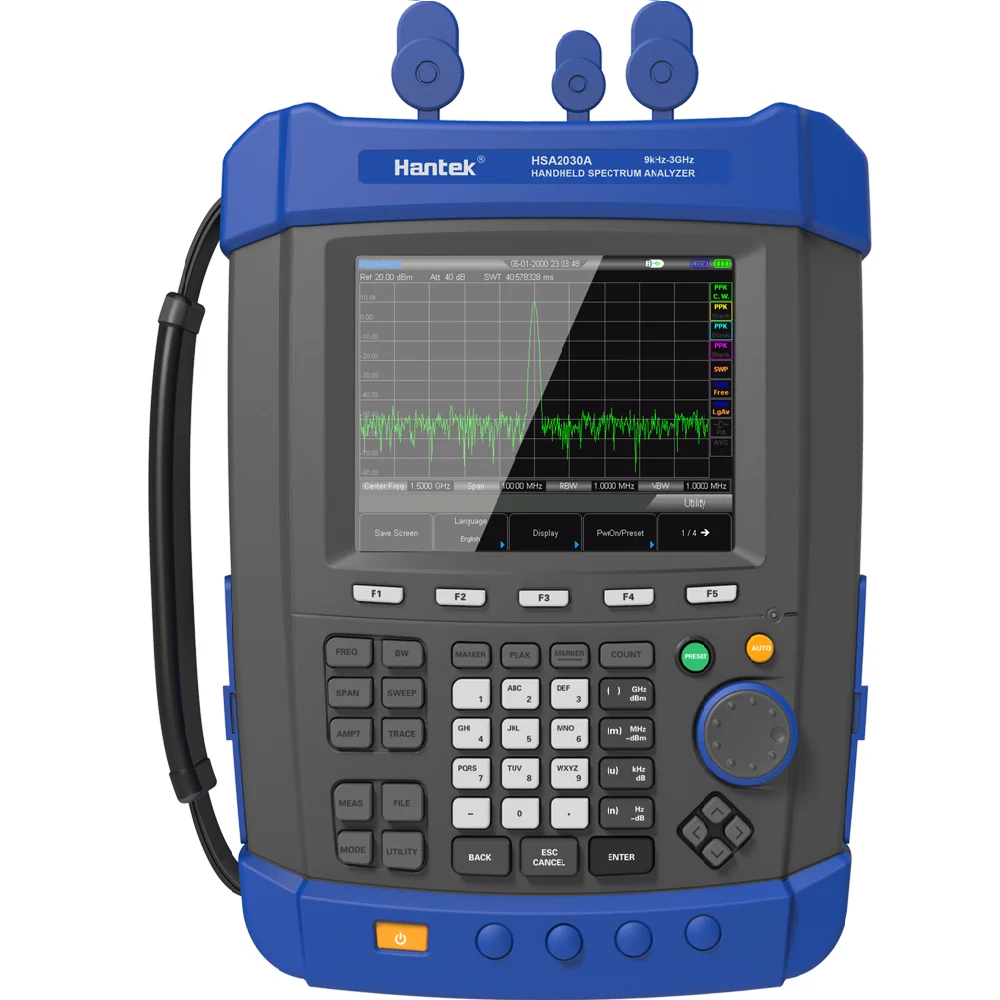 Hantek HSA2030B Handheld Multifunction Mini Digital Spectrum Analyzer 9KHz~3GHz AC Coupling 5M~3GHz TG Spectrum Analyzer
