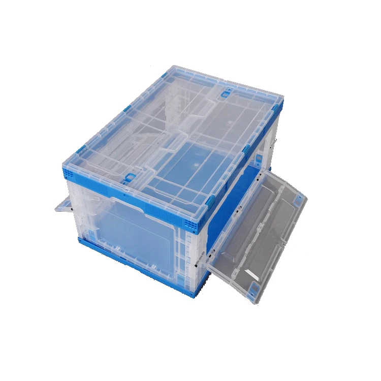 Stackable Plastic clear Storage Folding Us General Tool Container Box Crate Containers Bin with Lid