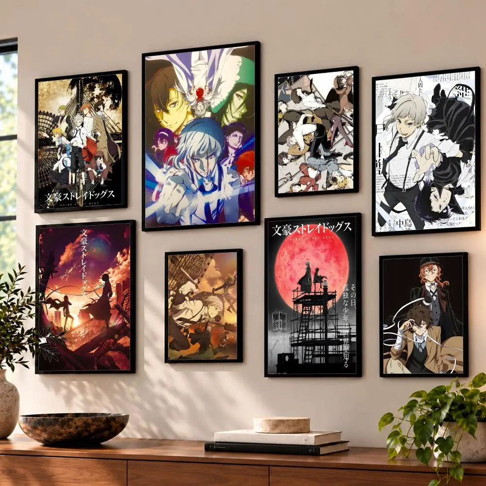 anime Bungo Stray Dogs Poster Poster HD Self Adhesive Waterproof Wall Art Print Bedroom Living Room Decor Gift