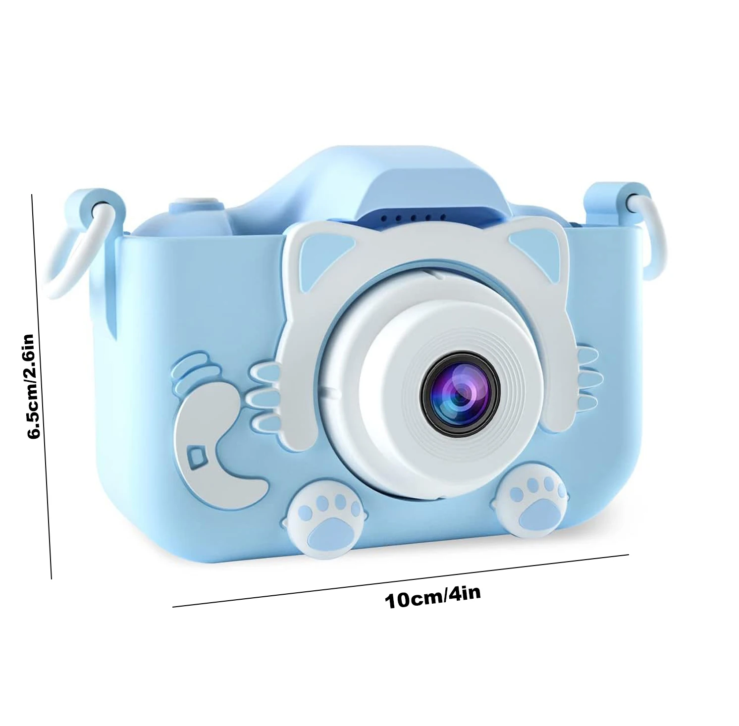 Caméra pour enfants, double caméra, HD 1080P, 48MP avec enregistrement vidéo Cadeau d'anniversaire parfait pour les enfants Idéal Noël, Halloween ou Bir