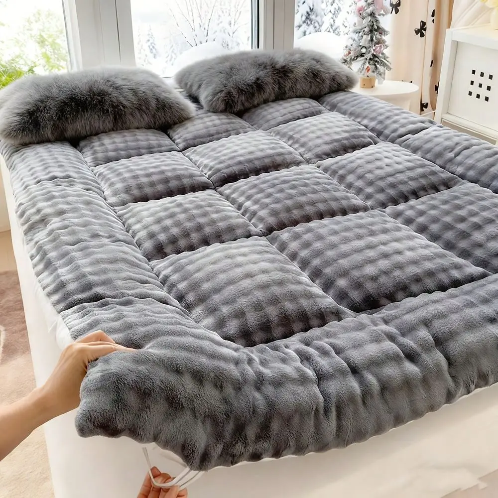 

Cute Soft Mattress Topper Comfort Breathable Fiber Filling Folding Roll Mattress Sleeping Pad, 68cm Warm Thickness Quilted M