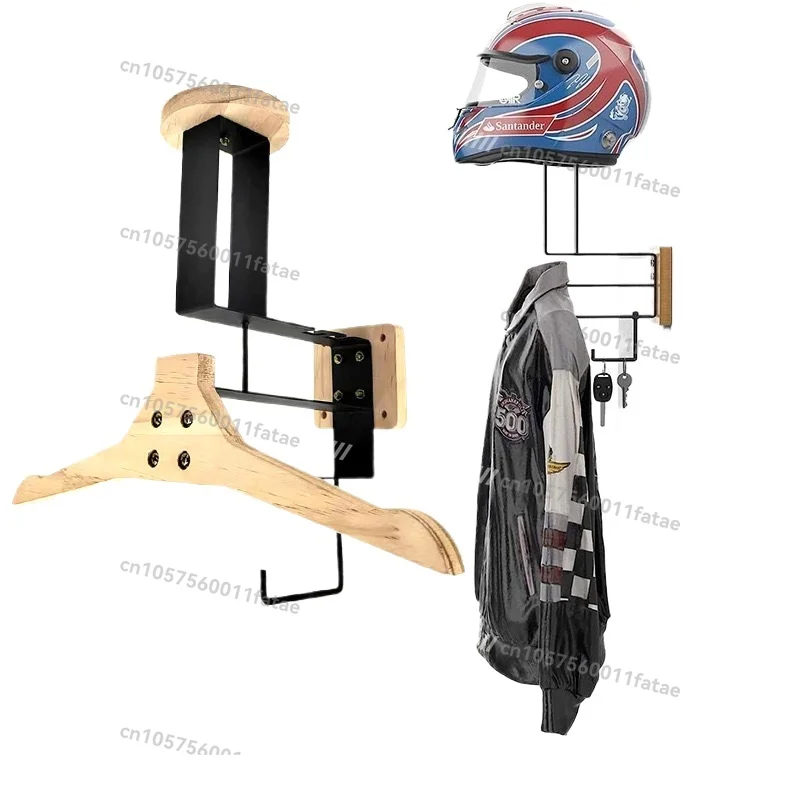 

Wall Mounted Helmet Storage Rack Motorcycle Helmet Holder Jacket Vest Display Rack Storage Bracket Hook Hanger