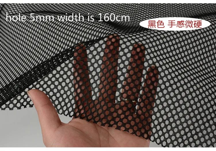 5mm hole Solid White Color Net Fabric Multifunction Honeycomb Mesh Fabric For Sewing Car Cushion Knit Lining Apparel Cloth