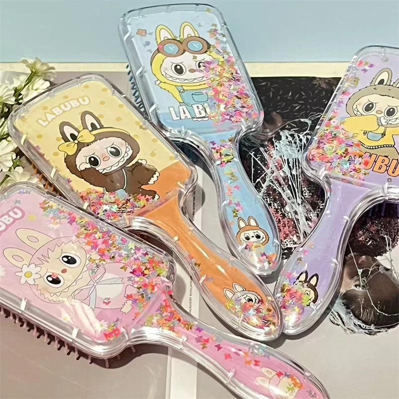 Cartoon Cute Labubu Shaking It Air Cushion Comb Handle Airbag Comb Practical Quicksand Comb Girly Comfortable Massage Comb Gifts