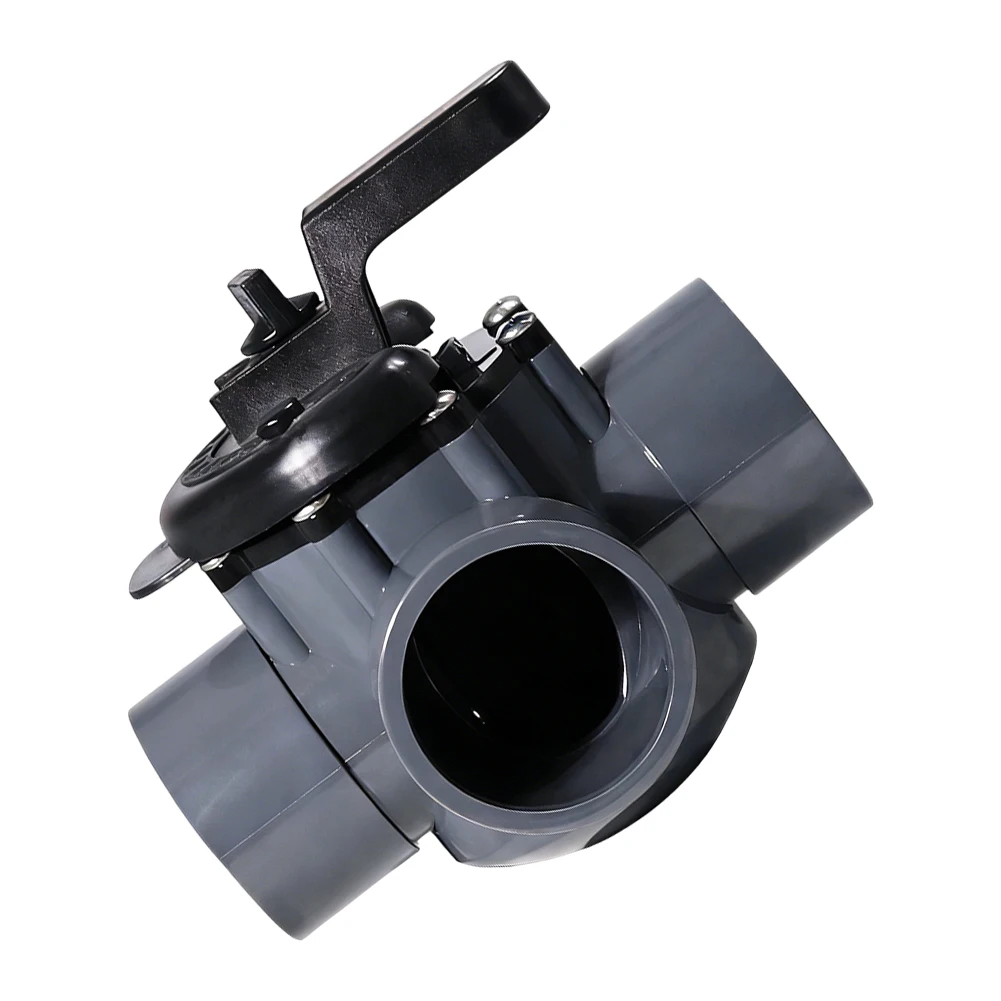 Three Port Diverter Valve for Pentair Pool Equipment with Support for 2 Inch to 2-1/2 Inch PVC Pipe Connections