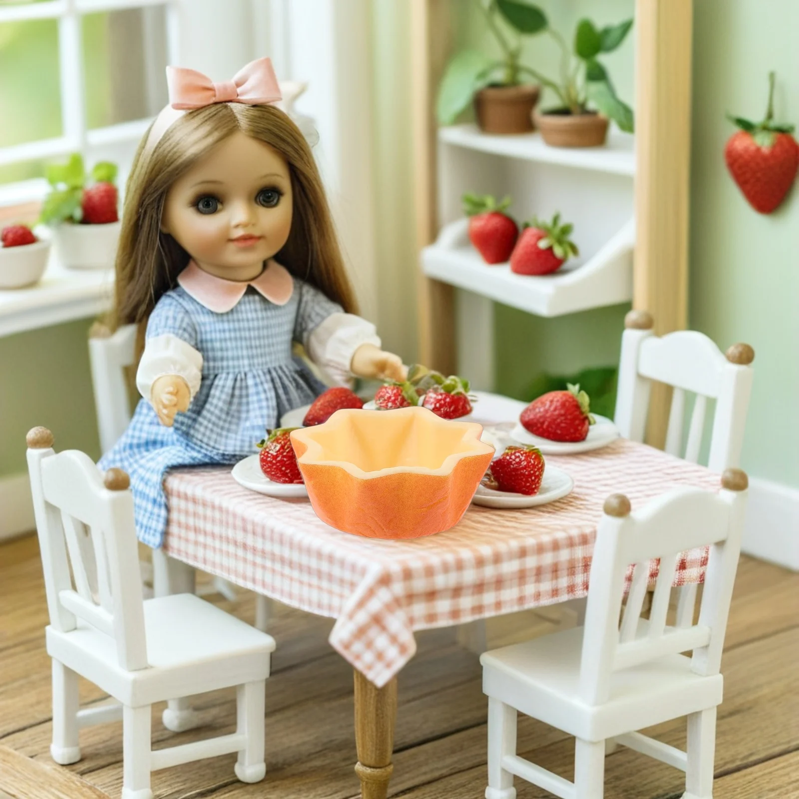 

12Pcs Simulation Gourmet Cake Liners Creative Mini Dessert Trays for Pretend Play DIY Baking Family Emotional Interaction