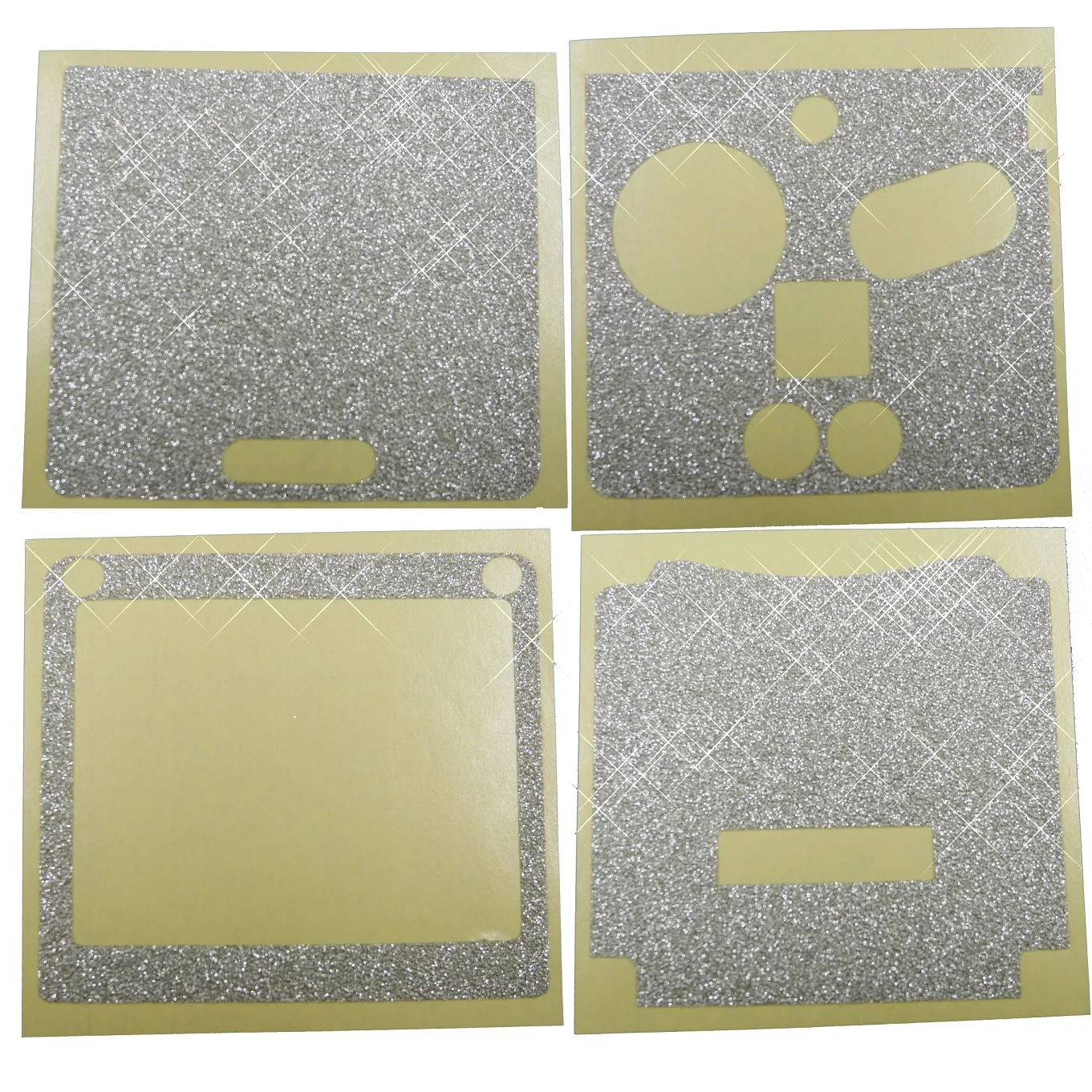 Protector de vinilo brillante para Nintendo GameBoy Advance GBA SP, pegatinas de piel, plata brillante, brillo