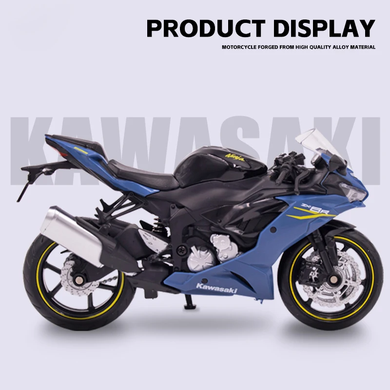 1/12 Kawasaki Ninja ZX-6R Racing Cross-country Motorcycle Toy City Diecast Model Super Sport Miniature Collection Boy Kids Gift